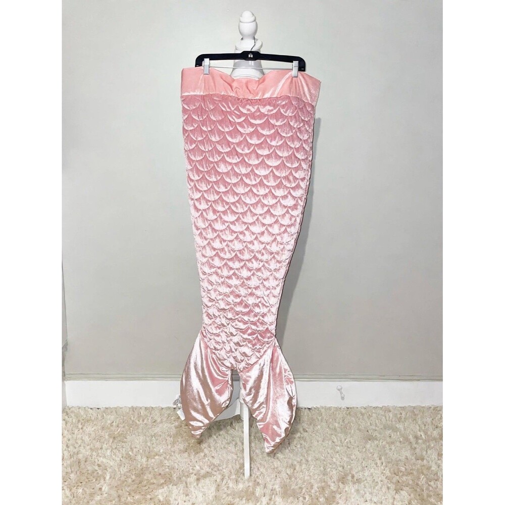 Nicole Miller Mermaid Tail Blanket Pink Velvet Kids Quilted Coquette Mermaidcore